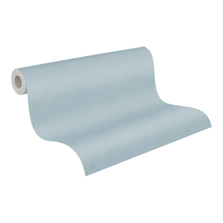 A.S. Création Vliestapete 15m Rolle 15,00 x 0,53 m Uni Blau leicht strukturiert