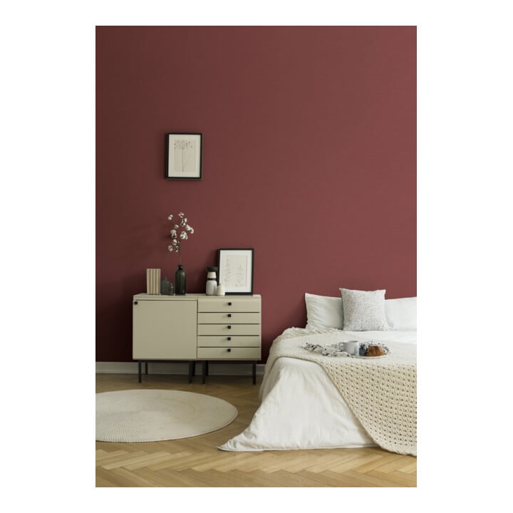 A.S. Création Vliestapete Colourful World 10,05 x 0,53 m Uni Bordeaux leicht strukturiert