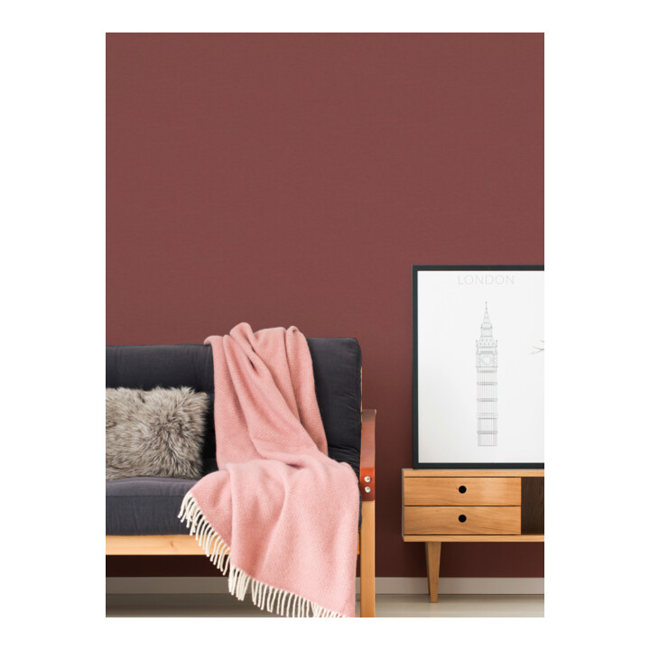 A.S. Création Vliestapete Colourful World 10,05 x 0,53 m Uni Bordeaux leicht strukturiert