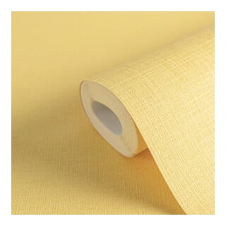 A.S. Création Vliestapete Colourful World 10,05 x 0,53 m Uni Gelb leicht strukturiert