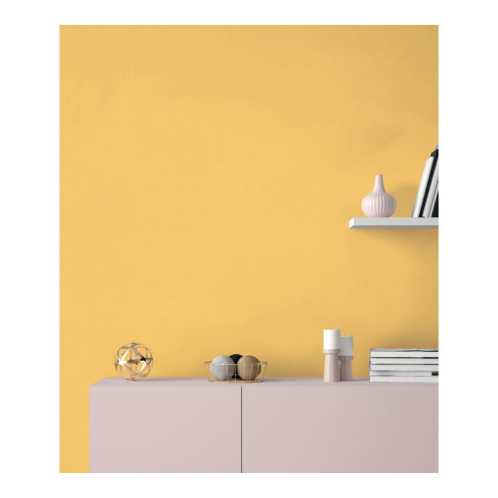 A.S. Création Vliestapete Colourful World 10,05 x 0,53 m Uni Gelb leicht strukturiert