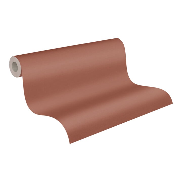 A.S. Création Vliestapete Colourful World 10,05 x 0,53 m Uni Kupfer leicht strukturiert
