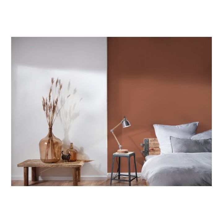 A.S. Création Vliestapete Colourful World 10,05 x 0,53 m Uni Kupfer leicht strukturiert