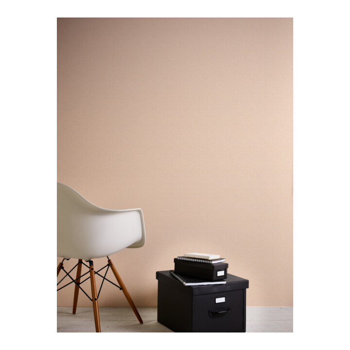 A.S. Création Vliestapete Colourful World 10,05 x 0,53 m Uni Pastellorange leicht strukturiert