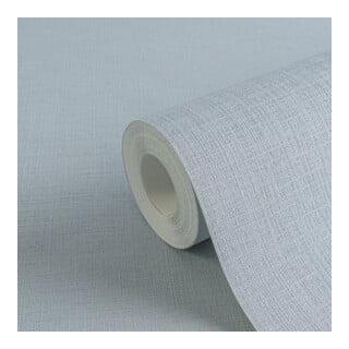 A.S. Création Vliestapete Colourful World 10,05 x 0,53 m Uni Rauchblau leicht strukturiert