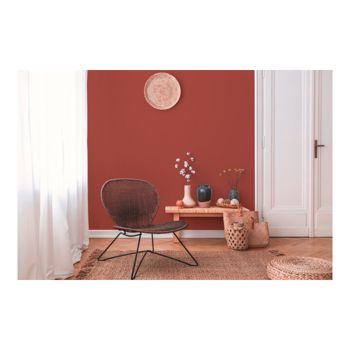 A.S. Création Vliestapete Colourful World 10,05 x 0,53 m Uni Rot leicht strukturiert