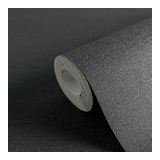 A.S. Création Vliestapete Colourful World 10,05 x 0,53 m Uni Schwarz leicht strukturiert