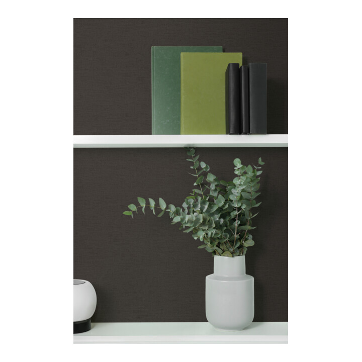 A.S. Création Vliestapete Colourful World 10,05 x 0,53 m Uni Schwarz leicht strukturiert
