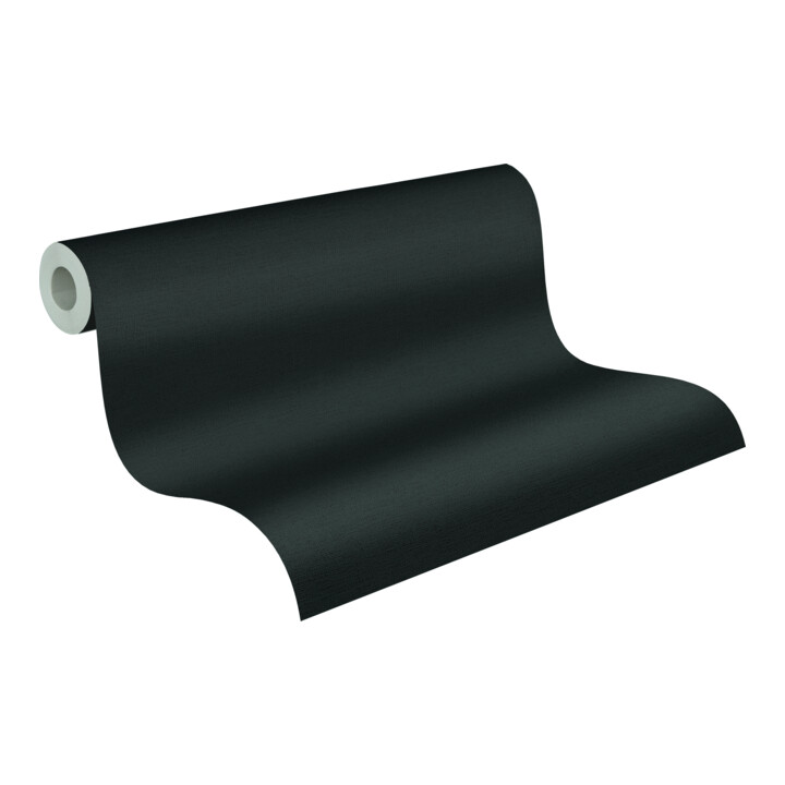 A.S. Création Vliestapete Colourful World 10,05 x 0,53 m Uni Schwarz leicht strukturiert