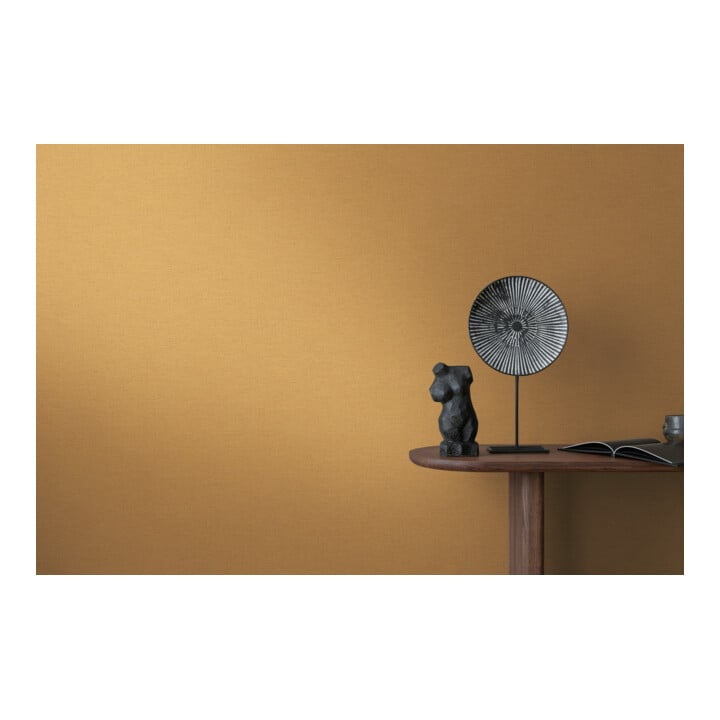A.S. Création Vliestapete Colourful World 10,05 x 0,53 m Uni Senf leicht strukturiert