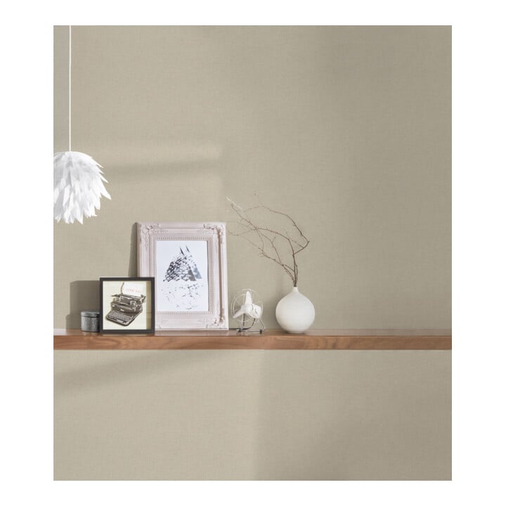 A.S. Création Vliestapete Colourful World 10,05 x 0,53 m Uni Taupe leicht strukturiert