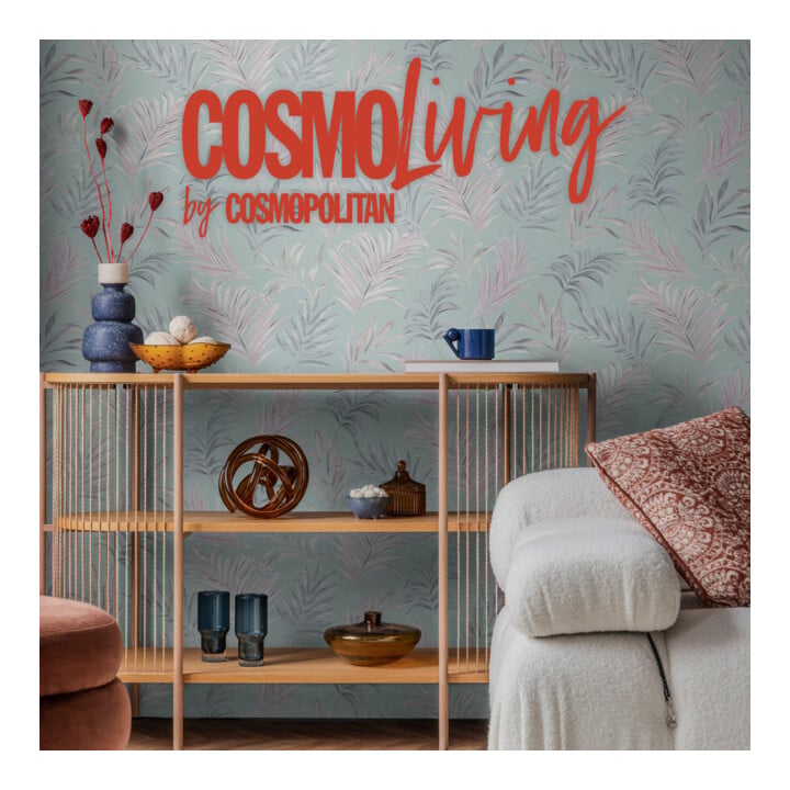 A.S. Création Vliestapete Cosmo Living 10,05 x 0,53 m Blätter Blau Rosa strukturiert