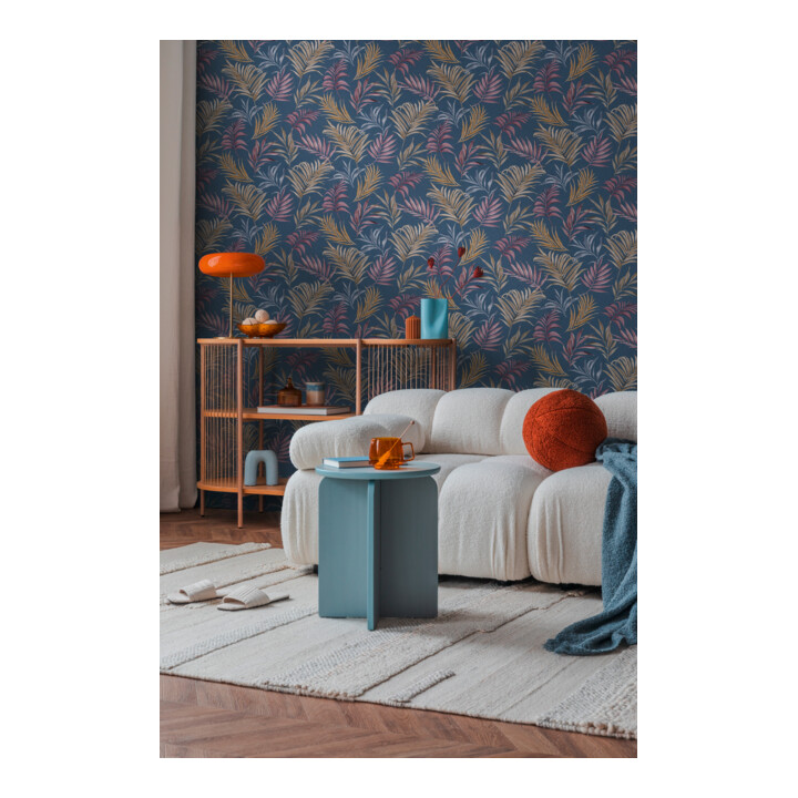 A.S. Création Vliestapete Cosmo Living 10,05 x 0,53 m Blätter Blau Rot Gelb strukturiert