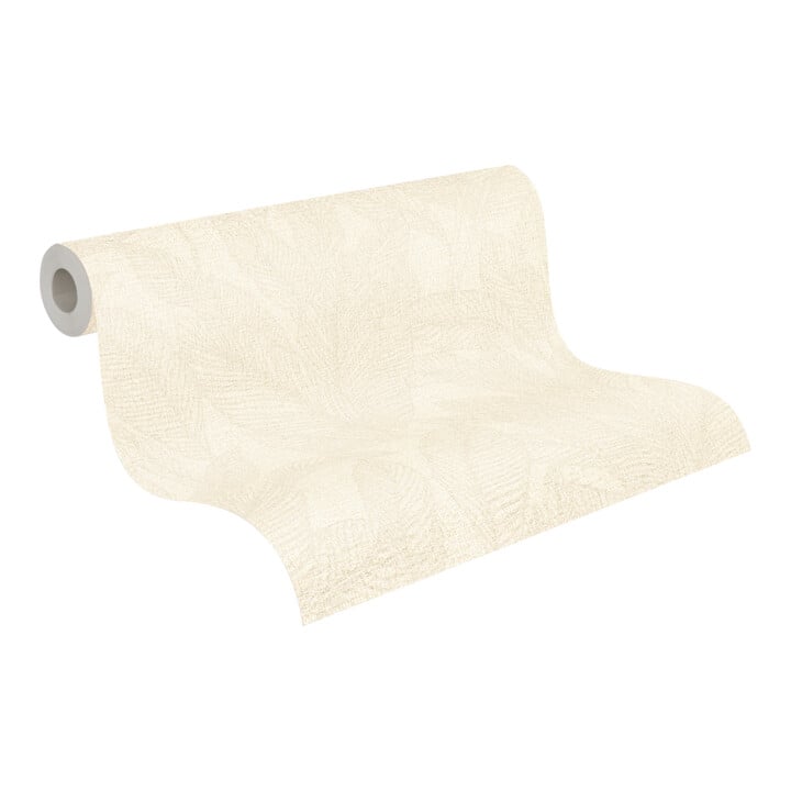 A.S. Création Vliestapete Cosmo Living 10,05 x 0,53 m Blätter Creme teils glänzend mit Struktur