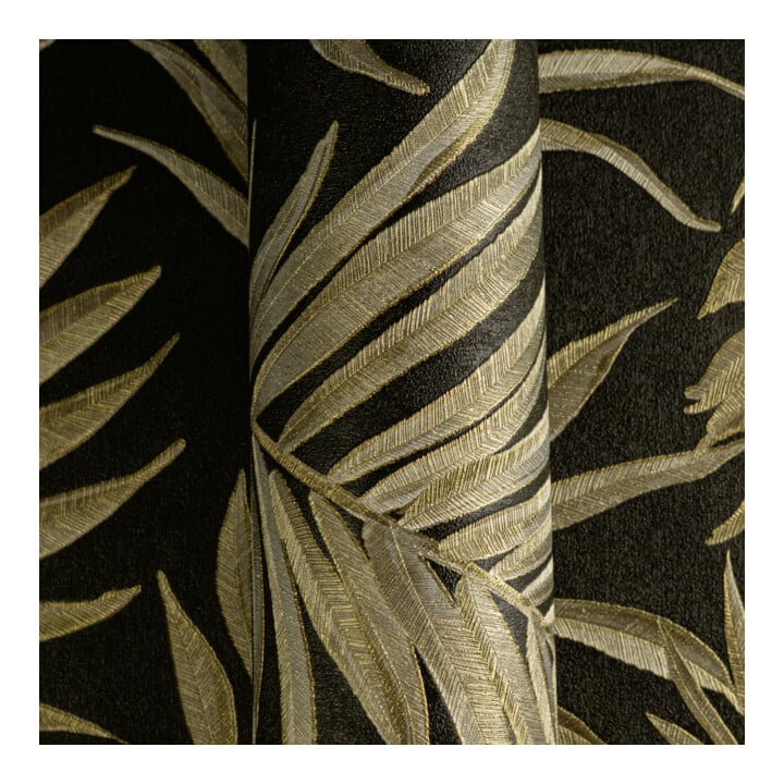 A.S. Création Vliestapete Cosmo Living 10,05 x 0,53 m Blätter Schwarz Gold strukturiert