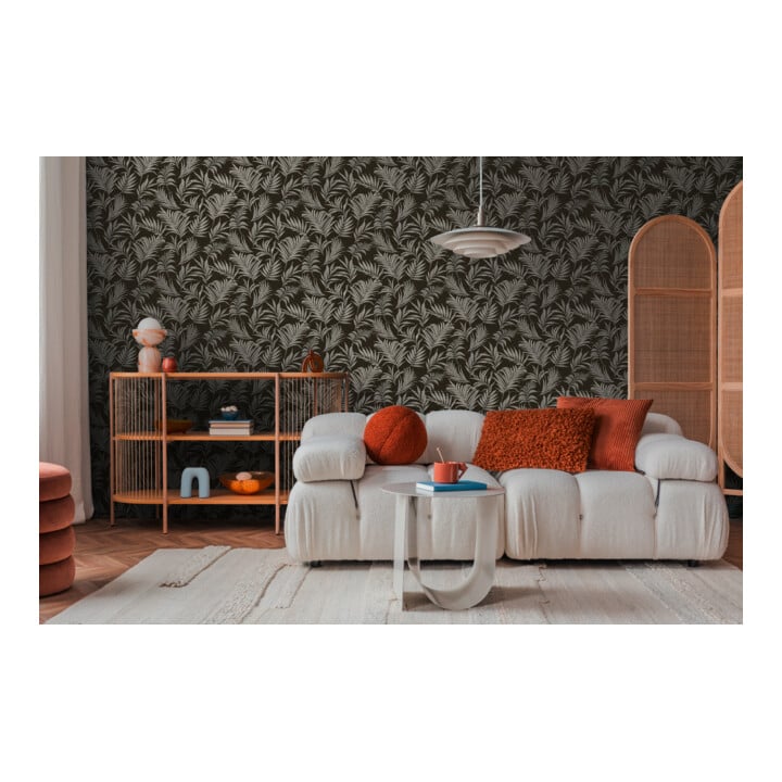A.S. Création Vliestapete Cosmo Living 10,05 x 0,53 m Blätter Schwarz Silber strukturiert