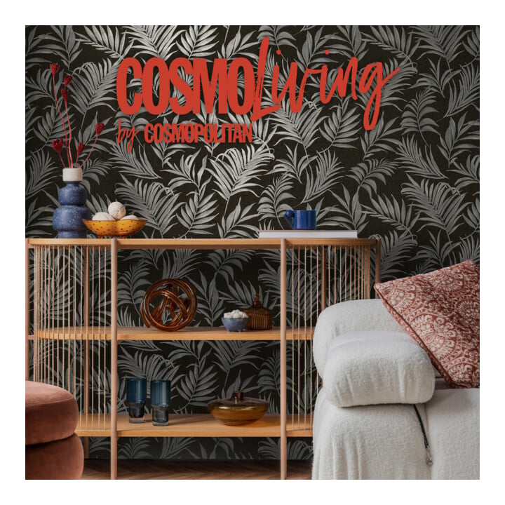 A.S. Création Vliestapete Cosmo Living 10,05 x 0,53 m Blätter Schwarz Silber strukturiert