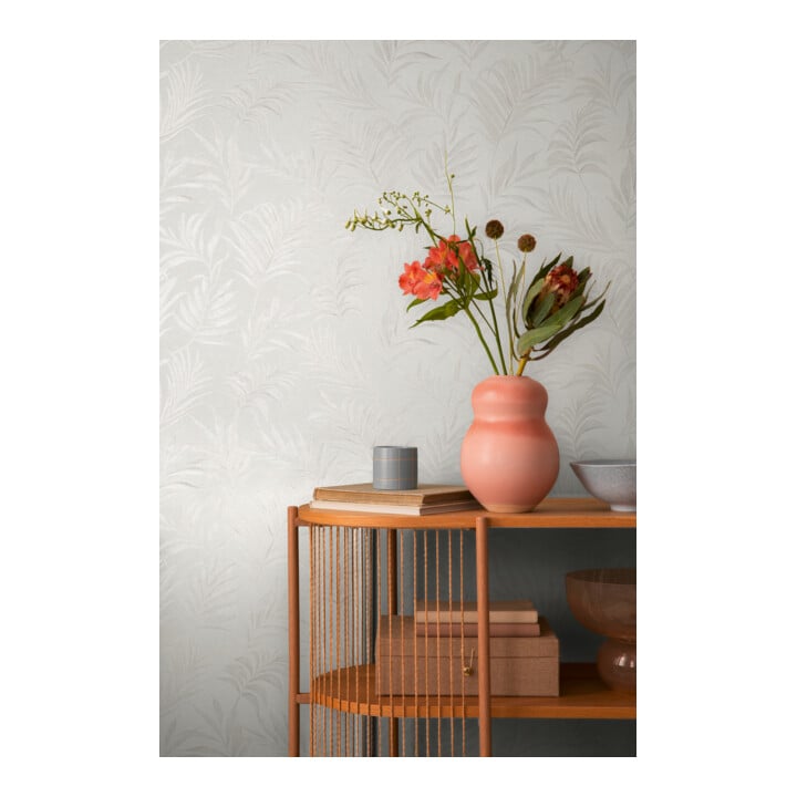 A.S. Création Vliestapete Cosmo Living 10,05 x 0,53 m Blätter Weiß Creme strukturiert