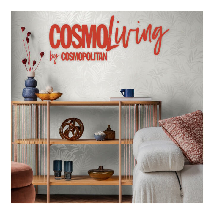A.S. Création Vliestapete Cosmo Living 10,05 x 0,53 m Blätter Weiß Creme strukturiert