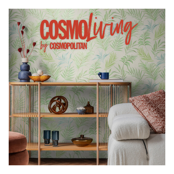 A.S. Création Vliestapete Cosmo Living 10,05 x 0,53 m Blätter Weiß Grün strukturiert
