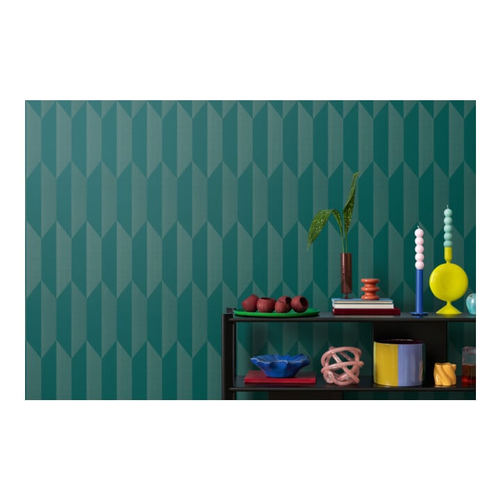 A.S. Création Vliestapete Cosmo Living 10,05 x 0,53 m Blau Metallic glatt Rauten
