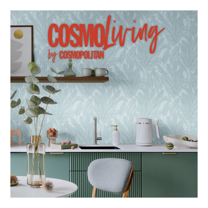 A.S. Création Vliestapete Cosmo Living 10,05 x 0,53 m Blau teils glänzend mit Struktur