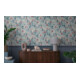 A.S. Création Vliestapete Cosmo Living 10,05 x 0,53 m Blüten Blau Rosa mit Struktur