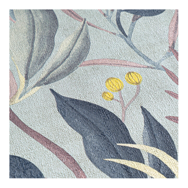 A.S. Création Vliestapete Cosmo Living 10,05 x 0,53 m Blüten Blau Rosa mit Struktur