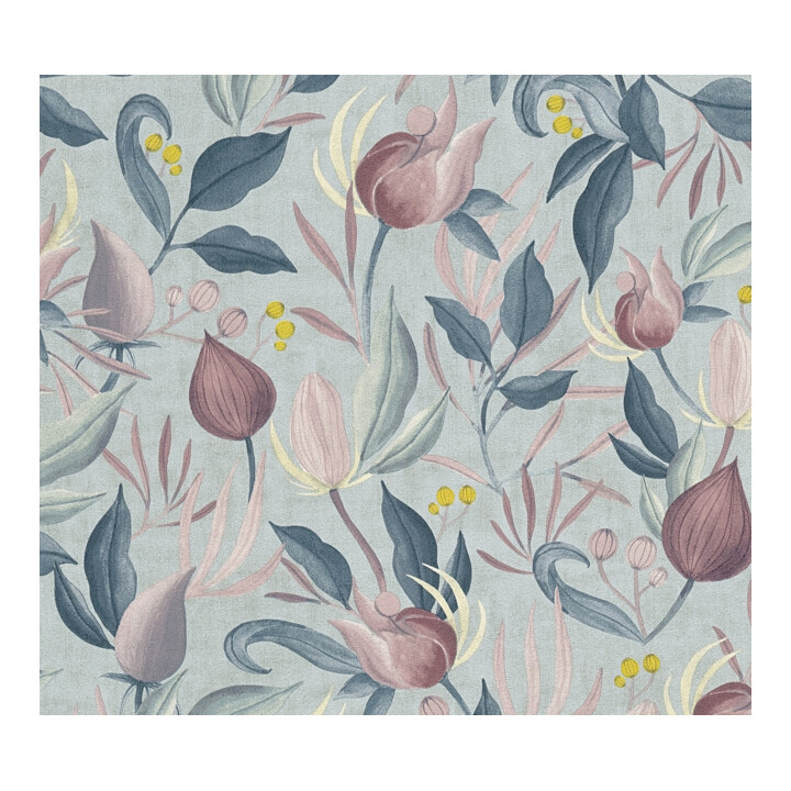 A.S. Création Vliestapete Cosmo Living 10,05 x 0,53 m Blüten Blau Rosa mit Struktur