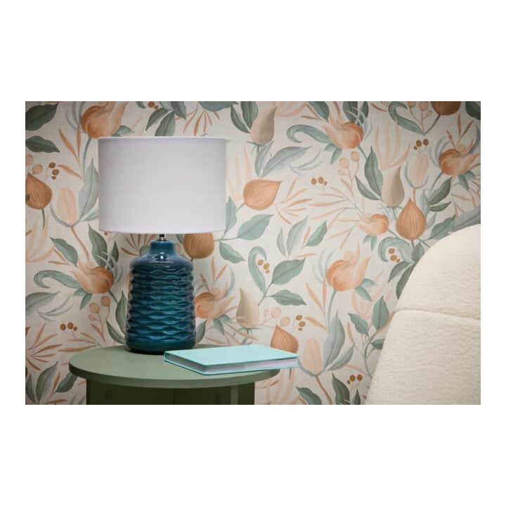 A.S. Création Vliestapete Cosmo Living 10,05 x 0,53 m Blüten Creme Orange Grün mit Struktur