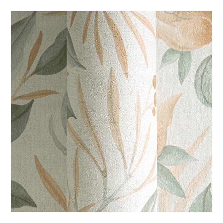 A.S. Création Vliestapete Cosmo Living 10,05 x 0,53 m Blüten Creme Orange Grün mit Struktur