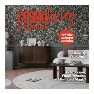 A.S. Création Vliestapete Cosmo Living 10,05 x 0,53 m Blüten Schwarz Blau Pink mit Struktur