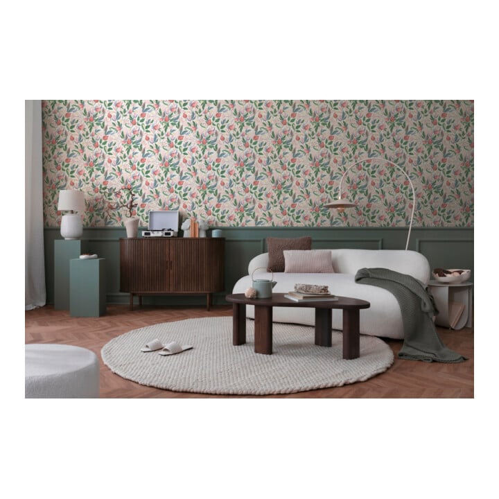 A.S. Création Vliestapete Cosmo Living 10,05 x 0,53 m Blüten Weiß Grün Pink Struktur