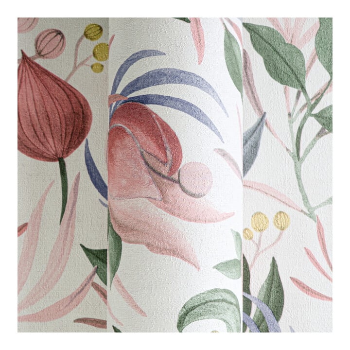A.S. Création Vliestapete Cosmo Living 10,05 x 0,53 m Blüten Weiß Grün Pink Struktur