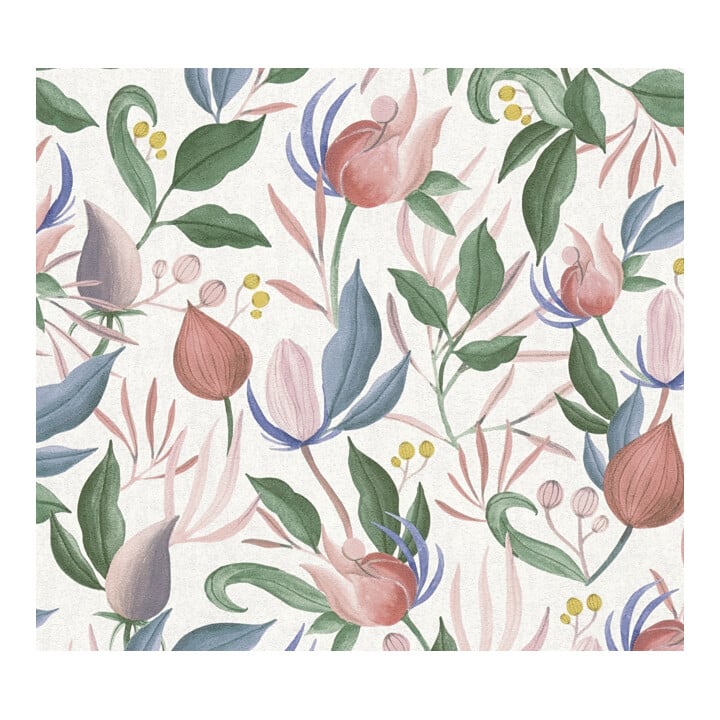 A.S. Création Vliestapete Cosmo Living 10,05 x 0,53 m Blüten Weiß Grün Pink Struktur