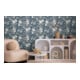 A.S. Création Vliestapete Cosmo Living 10,05 x 0,53 m Blumen Blau Grau Metallic mit Struktur
