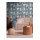 A.S. Création Vliestapete Cosmo Living 10,05 x 0,53 m Blumen Blau Grau Metallic mit Struktur