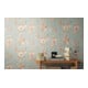 A.S. Création Vliestapete Cosmo Living 10,05 x 0,53 m Blumen Blau Rosa Metallic Struktur