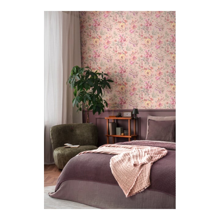 A.S. Création Vliestapete Cosmo Living 10,05 x 0,53 m Blumen Rosa Pink Metallic Struktur