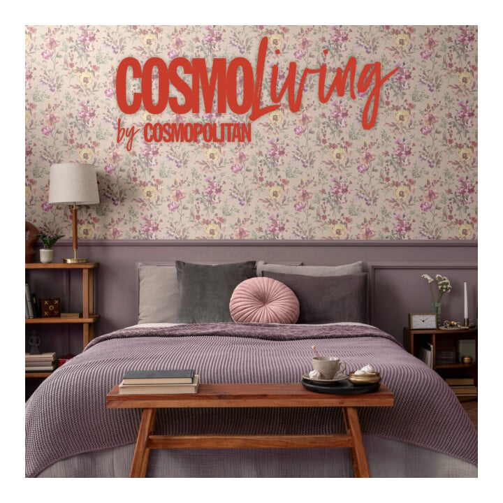 A.S. Création Vliestapete Cosmo Living 10,05 x 0,53 m Blumen Rosa Pink Metallic Struktur