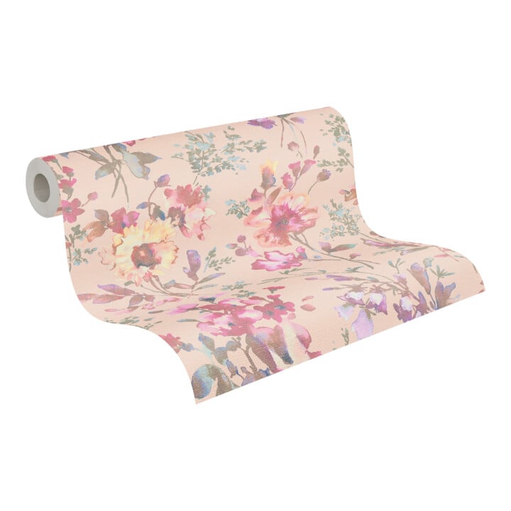 A.S. Création Vliestapete Cosmo Living 10,05 x 0,53 m Blumen Rosa Pink Metallic Struktur