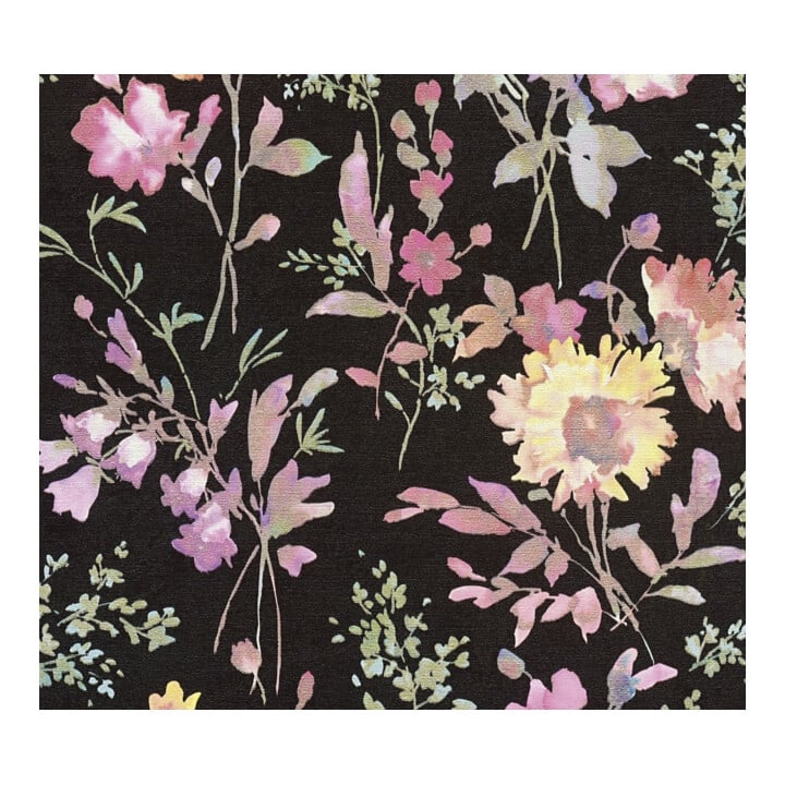 A.S. Création Vliestapete Cosmo Living 10,05 x 0,53 m Blumen Schwarz Pink Metallic Struktur
