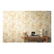A.S. Création Vliestapete Cosmo Living 10,05 x 0,53 m Blumen Weiß Gelb Metallic Struktur