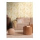 A.S. Création Vliestapete Cosmo Living 10,05 x 0,53 m Blumen Weiß Gelb Metallic Struktur