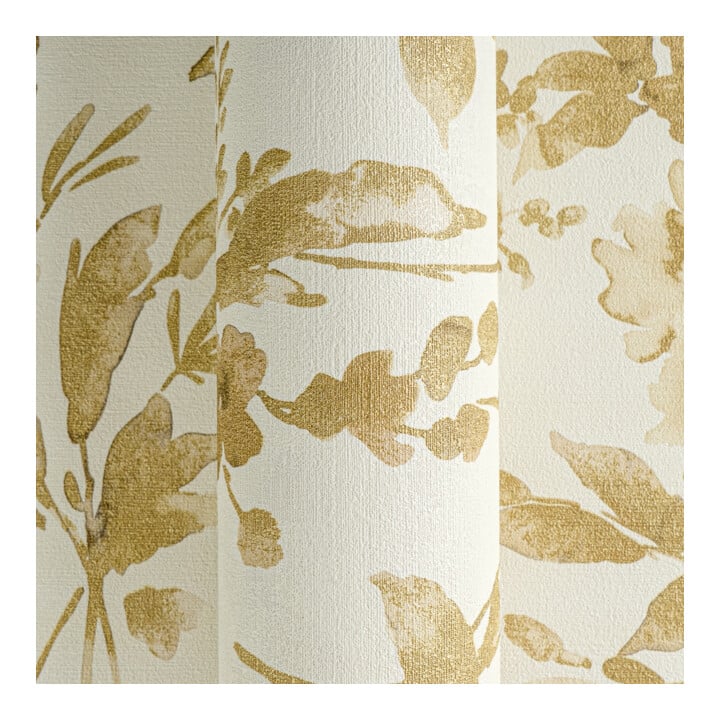 A.S. Création Vliestapete Cosmo Living 10,05 x 0,53 m Blumen Weiß Gelb Metallic Struktur