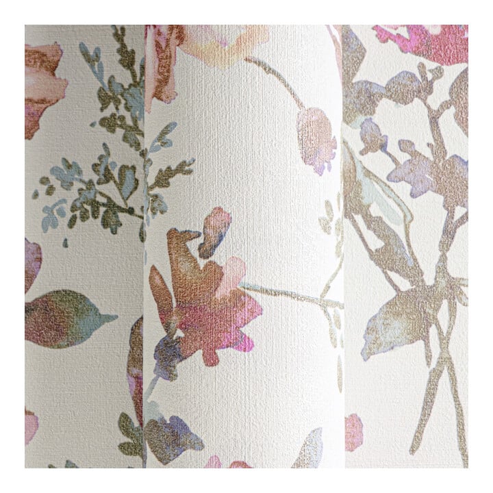 A.S. Création Vliestapete Cosmo Living 10,05 x 0,53 m Blumen Weiß Pink Metallic Struktur