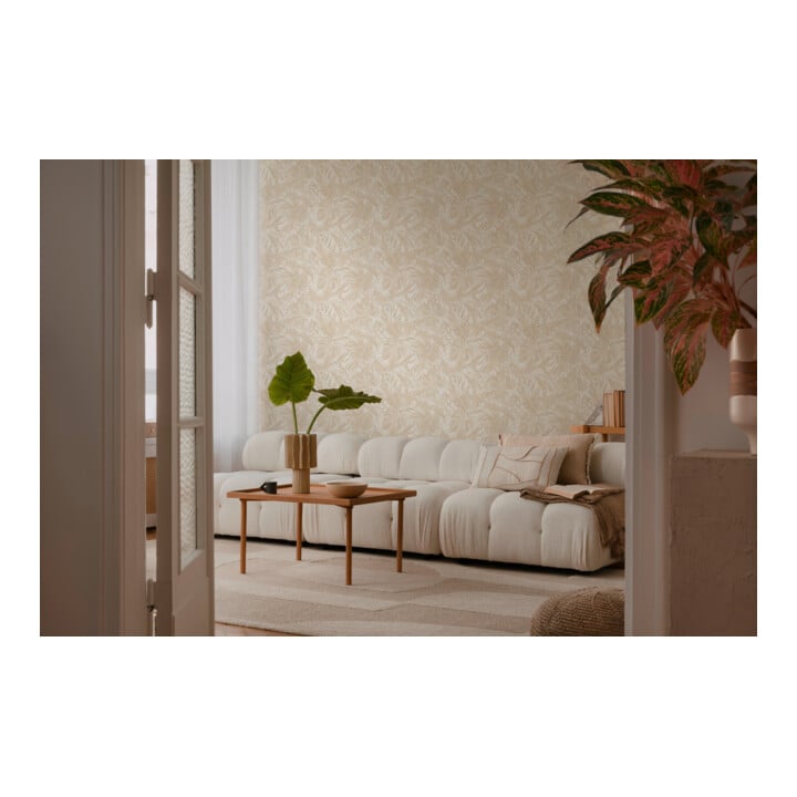 A.S. Création Vliestapete Cosmo Living 10,05 x 0,53 m Dschungel Beige Creme Struktur