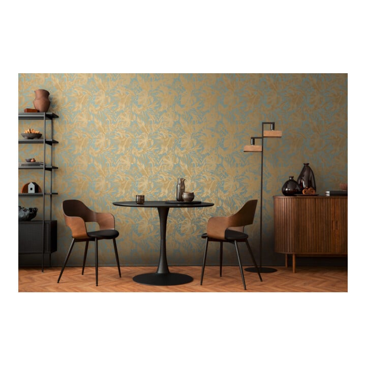 A.S. Création Vliestapete Cosmo Living 10,05 x 0,53 m Dschungel Blau Gold Struktur