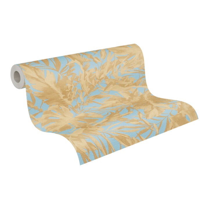 A.S. Création Vliestapete Cosmo Living 10,05 x 0,53 m Dschungel Blau Gold Struktur
