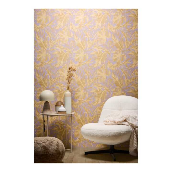 A.S. Création Vliestapete Cosmo Living 10,05 x 0,53 m Dschungel Lila Gold Struktur